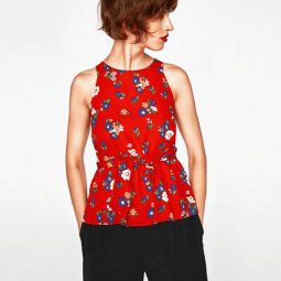 Snakeskin Print Top